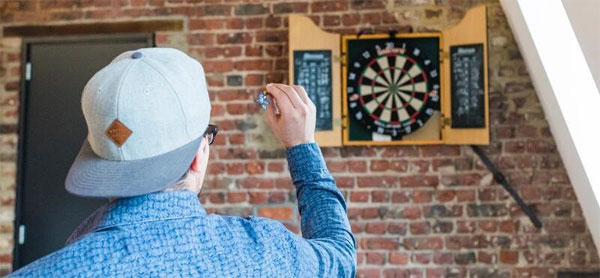 Dartboards in a Pool Hall