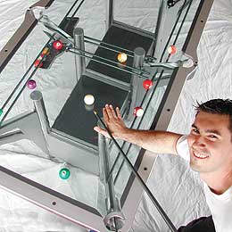 glass pool table