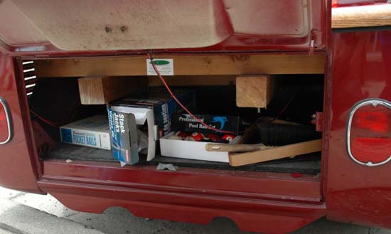 Pool Table Made from a Volkswagen Bus