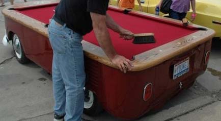 Volkswagen Bus Pool Table Conversion