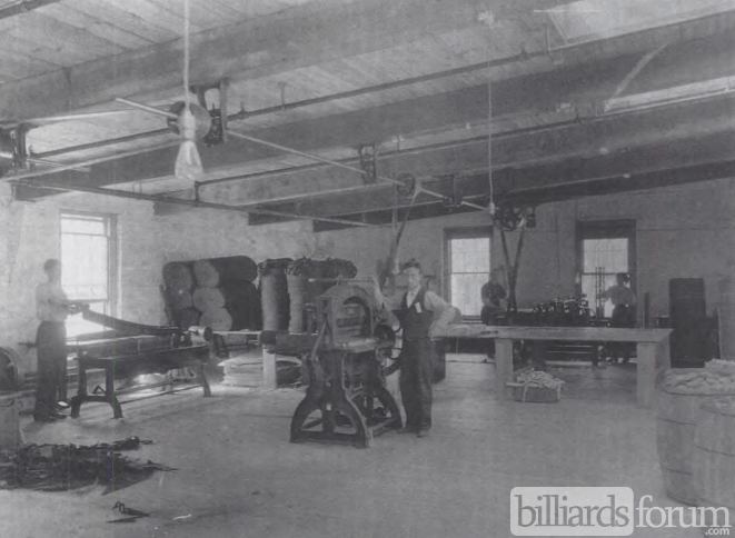 Inside the Chas W. House pool table cloth factory, 2nd floor. Unionville, CT