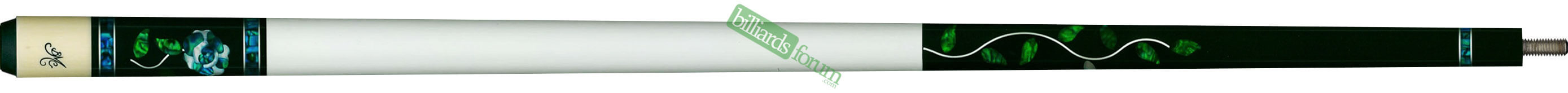 BMC Glass Rose Cue with Blue Rose Product photo of a *BMC Glass Rose Cue with Blue Rose*.