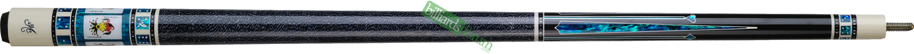 Joker Version BMC Casino 3 Pool Cue Large photo of the Bob Meucci Customs *BMC Casino #3 Joker* pool cue. The BMC Casino #3 Joker model pool cue is part of the BMC Casino Series line of pool cues.