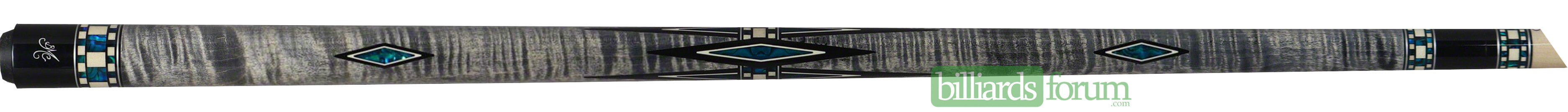 Smoke Stained Blue BMC Mini Diamond Cue