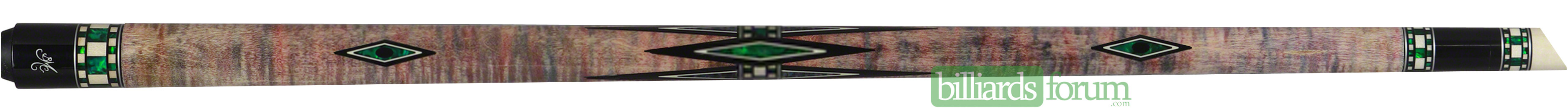 Rainbow Stained Blue BMC Mini Diamond Cue