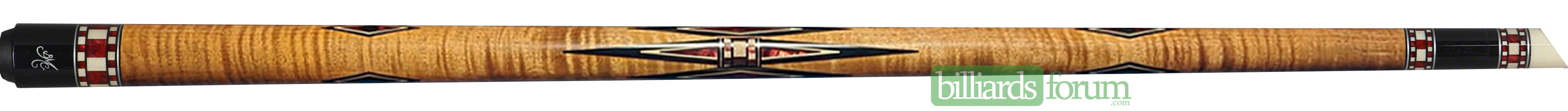 Natural Stained Red BMC Mini Diamond Cue