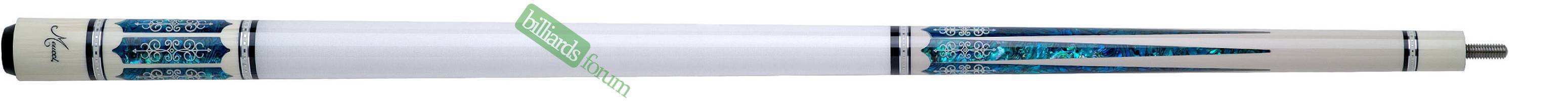 Large Photo of a Meucci 21st Century-3 Pool Cue The Meucci 21st century #3 pool cue, part of the Meucci 21st Century Series line of pool cues. This one shows a white linen wrap.