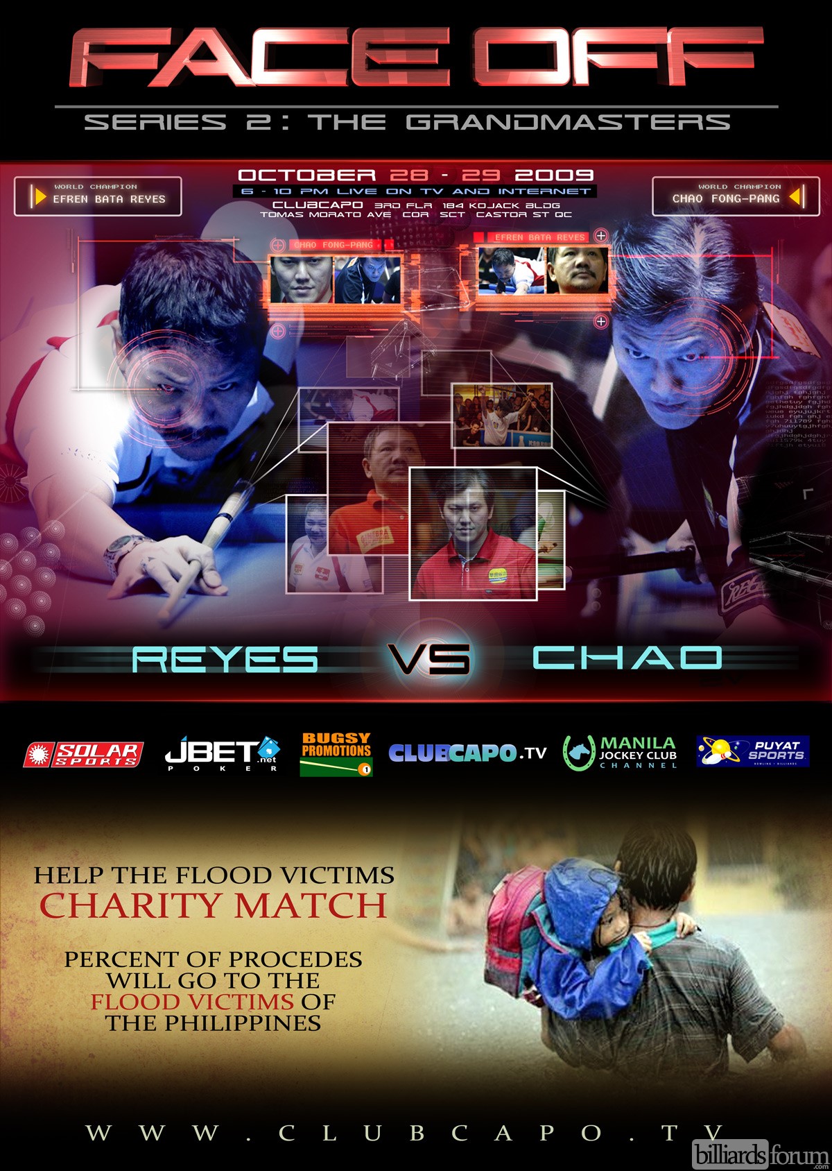 Faceoff Series 2 Grandmasters Efren Reyes vs Chao Fong Pang