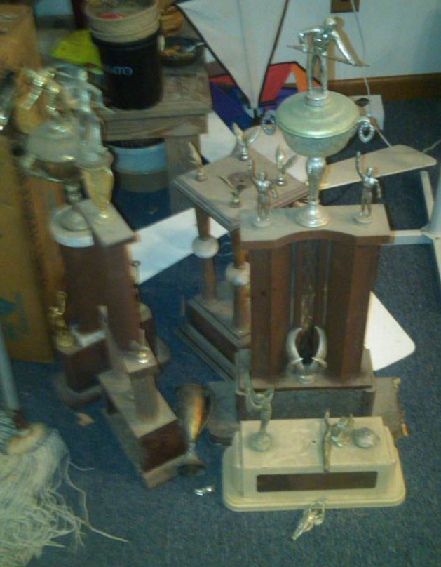 Luther Lassiters billiard trophies in Elizabeth City, NC