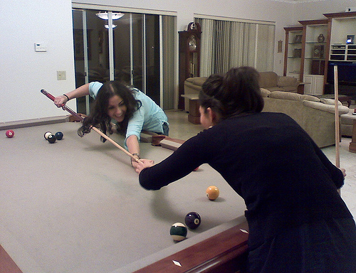 Billiard Table in Family Room