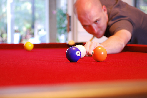 Bright Red Billiard Table Cloth