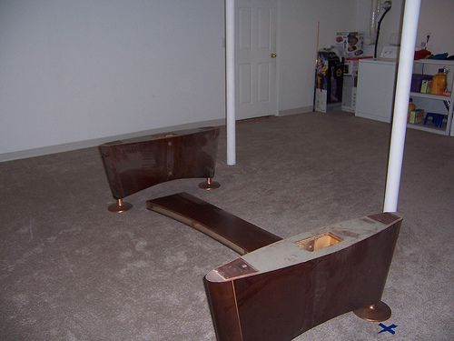 Picture of Brunswick Billiard Table Assembly Step One Brunswick Billiard Table Assembly Step One