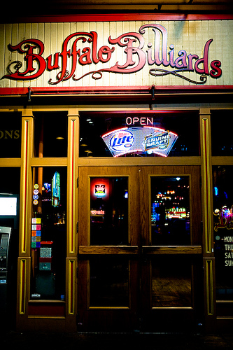 Picture of Buffalo Billiards Sign From Outside Buffalo Billiards Sign From Outside