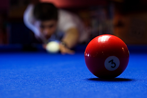 Crisp Blue Pool Table Cloth Contrast