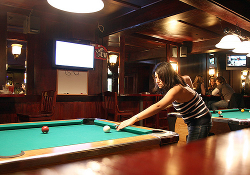 Dark Wood Billiard Room