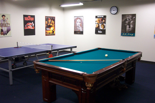 Inadequate Pool Table Lighting at William and Mary Law Library