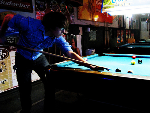 Loose Pool Table Cloth on Cushions