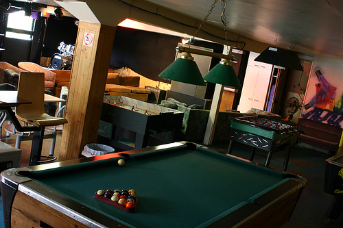 Picture of Messy Cluttered Home Billiard Table Room Messy Cluttered Home Billiard Table Room