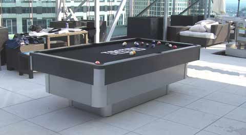 Picture of Outdoor Chrome Pool Table Outdoor Chrome Pool Table