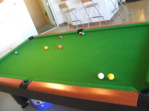 Picture of Player Shooting Stripes Ran The Table Player Shooting Stripes Ran The Table
