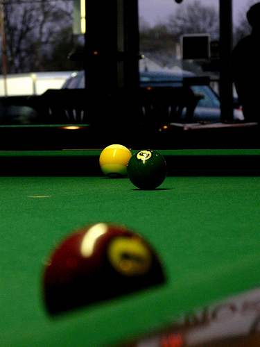 Pool Billiard Room With Large Windows