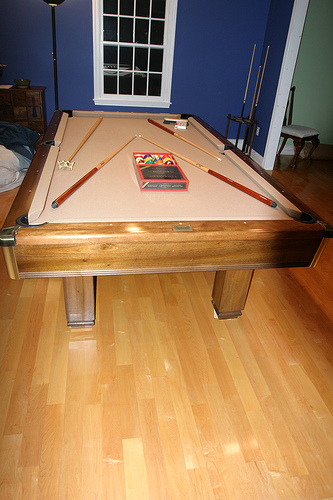 Picture of Pool Cue Stand in Billiard Room Pool Cue Stand in Billiard Room