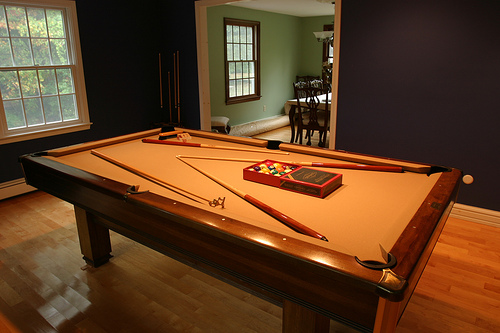 Picture of Pool Table Next to Dining Room Pool Table Next to Dining Room