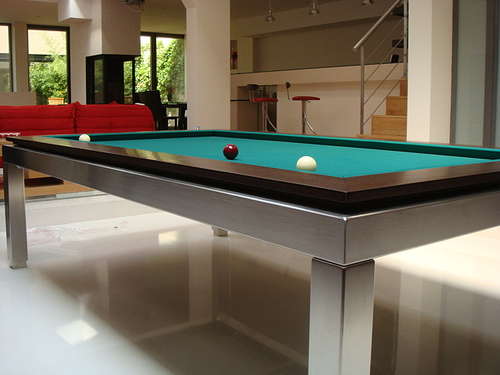 Picture of Stainless Steel Carom Table Close Up Stainless Steel Carom Table Close Up