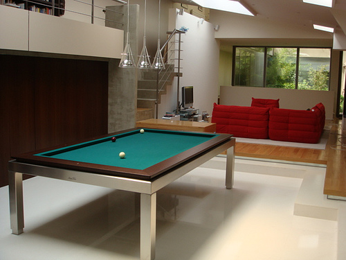 Sunken Floor For Home Pool Table Room