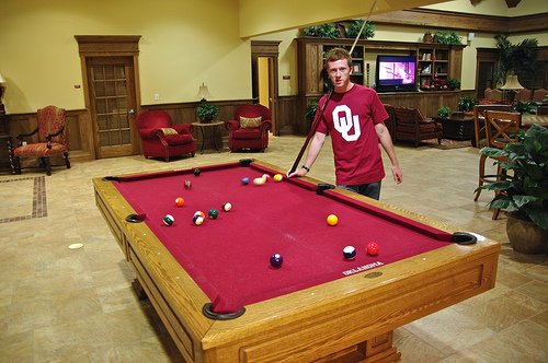 Traditions Square Billiard Room at Oklahoma U