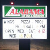 Alabama Cue Club Heflin, AL Road Sign