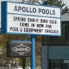 Sign at Apollo Pools & Billiards Portland, OR