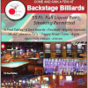 Backstage Billiards at Lake Buena Vista Orlando, FL Flyer