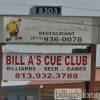 Bill A's Cue Club Sign Tampa, FL