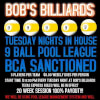 Bob's Billiards 9-Ball League Flyer, New Braunfels, TX