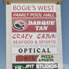 Signage at Bogie's West Billiards Houston, TX