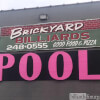 Freshly Painted Brickyard Billiards Sign Indianapolis
