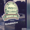 Buck's Billiards Raleigh, NC Front Door Logo