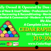 Ad for Cedar Rapids Billiards Cedar Rapids, IA