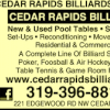 Flyer, Cedar Rapids Billiards Cedar Rapids, IA