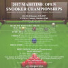 2017 Maritime Open Snooker Championships Flyer