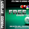 Chalk Horse Lounge & Billiards Flyer Free Pool Thursdays