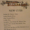 New Cues for Sale at Chicago Billiard Cafe Pro Shop