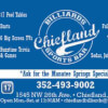 Chiefland Billiards Print Ad, Chiefland, FL