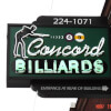 Storefront Sign at Concord Billiards of Concord, NH