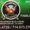 Business Card from Diamond Billiards Garden Grove, CA