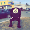 8 Ball Mascot at Dooly's Chicoutimi, QC