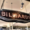 Classic Billiard Sign at Greenleaf's Pool Room