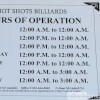 Hours at Hot Shots Westside Family Billiards of Beaverton, OR