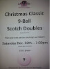 Locas Billiards Scotch Doubles 9 Ball Tournament Flyer